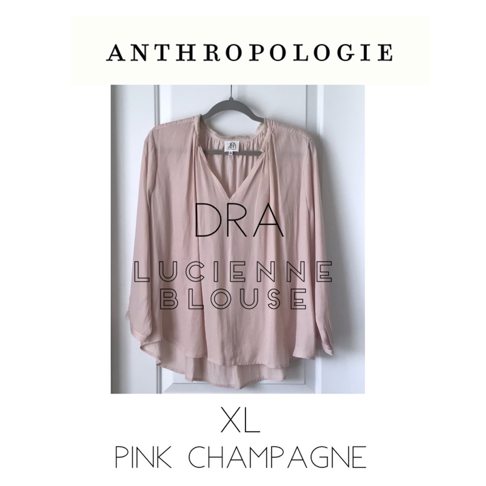 NWOT - dRA Lucienne Blouse, XL (pink champagne)